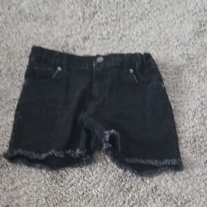 Angel Black Jean Shorts for Women